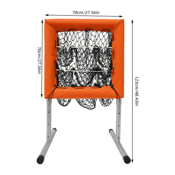 Portable Baseball Pitching Net with Strike Zone