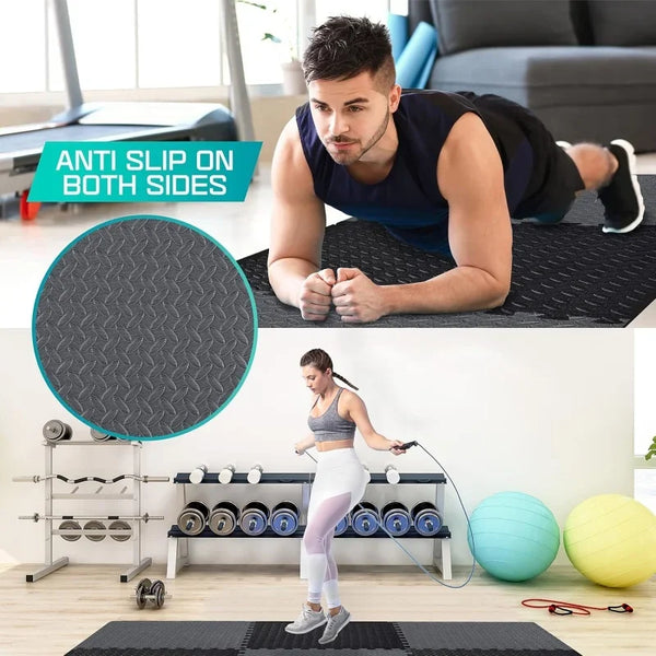 60 SQ.FT Puzzle/Interlocking Exercise Tiles Home Gym